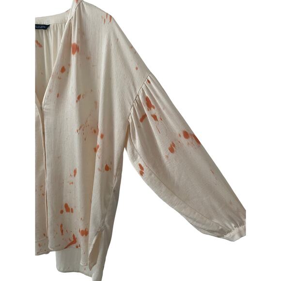 ZARA PAINT SPLATTER OVERSIZED BUTTON DOWN SIZE SMALL NWOT - Picture 7 of 9